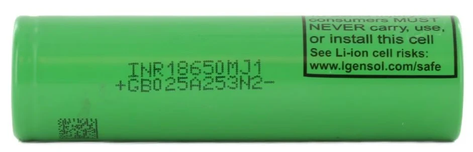 LG MJ1 INR 18650 3500mAh 3.7V High-Drain 10A Lithium Ion (Li-ion) Unprotected Flat Top Battery - Bulk - Image 4
