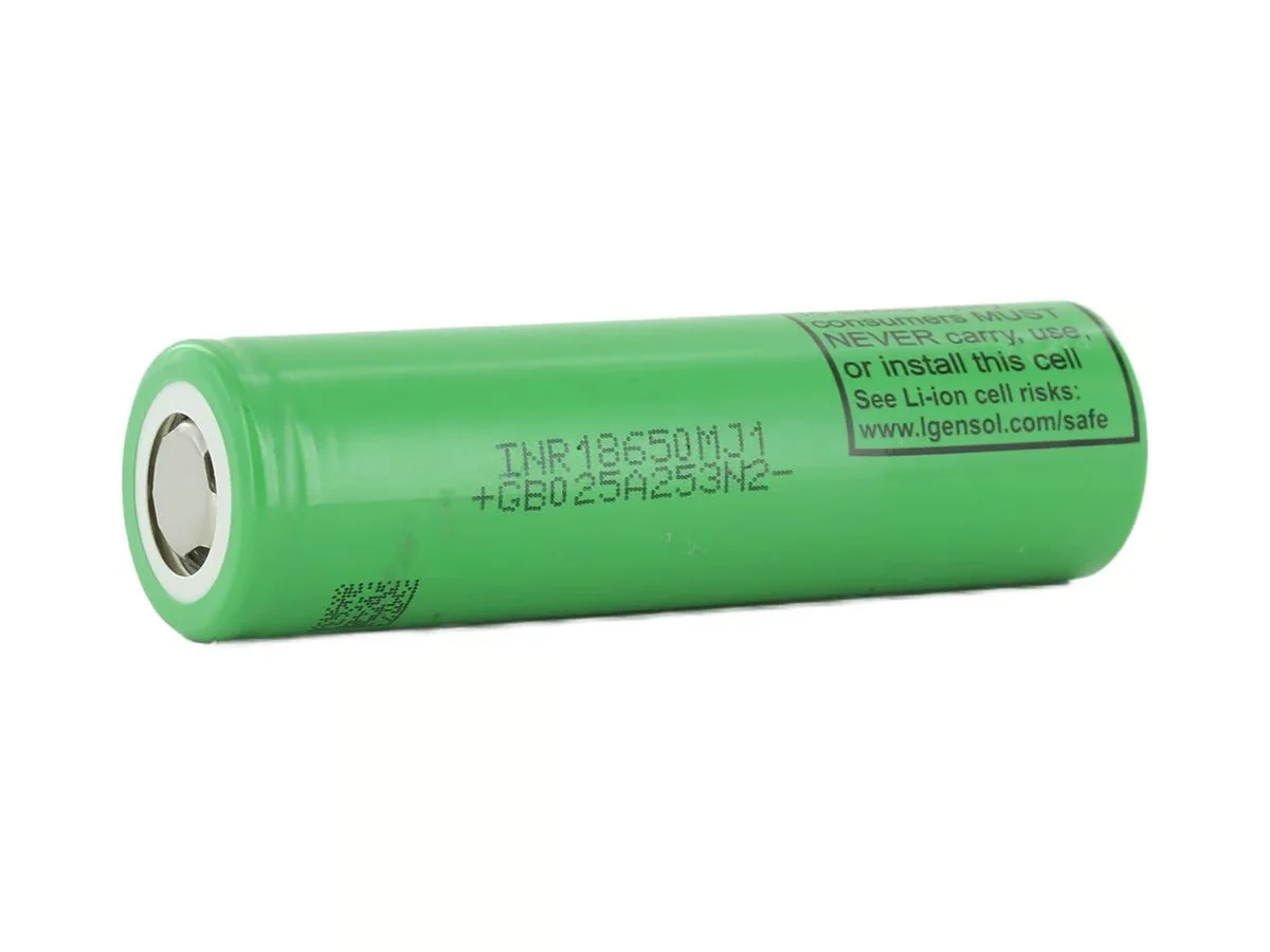 LG MJ1 INR 18650 3500mAh 3.7V High-Drain 10A Lithium Ion (Li-ion) Unprotected Flat Top Battery - Bulk - Image 9